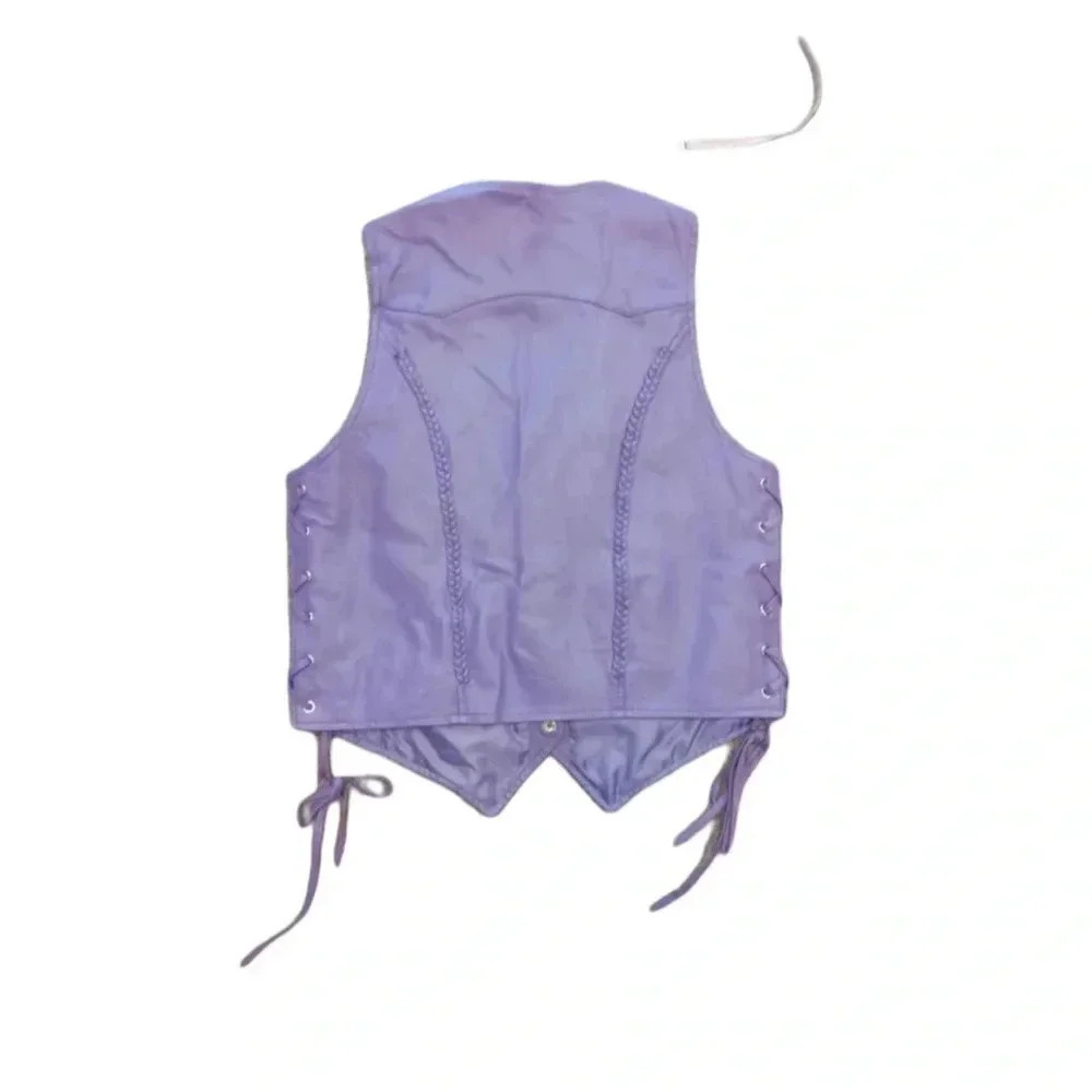 Bikers Club Violet Nylon Motorcycle Adjustable Vest Size Medium - Picture 6 of 11